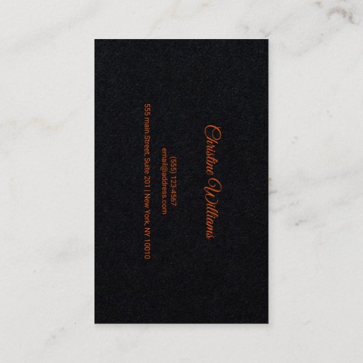 Classical String Music Teacher Professional Visitekaartje (Achterkant)