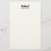 Classical White Minimalist Plain Elegant Briefpapier (Voorkant)