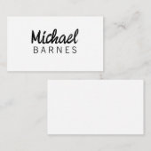 Classical White Minimalist Plain Elegant Informatiekaartje (Voorkant / Achterkant)