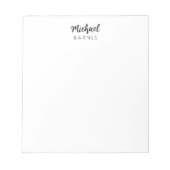 Classical White Minimalist Plain Elegant Notitieblok (Voorkant)