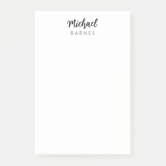 Classical White Minimalist Plain Elegant Post-it® Notes (Voorkant)