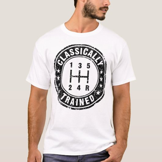 Classically Trained Car Guy Manual Transmission T-shirt (Voorkant)