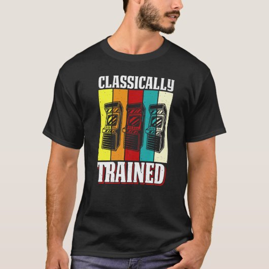 Classically Trained Retro 80s Arcade Video Gaming T-shirt (Voorkant)