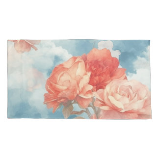 Classics - Angelic Pink en Red Roses in zachte cap Kussensloop