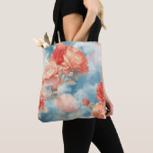 Classics - Angelic Pink en Red Roses in zachte cap Tote Bag (Dichtbij)