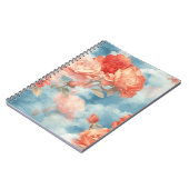 Classics - Angelic Pink & Red Roses in zachte wolk Notitieboek (Linkerzijde)