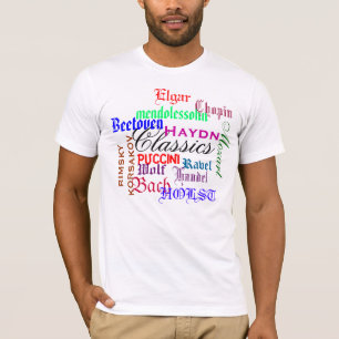 Classics Beetoven Chopin Puccini Haydn Bach T-shirt