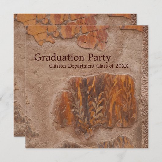 Classics Department Ruins of Pompeii Toga Party Kaart (Voorkant / Achterkant)