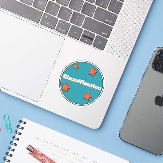 Classificatie Sticker (Laptop met iPhone)