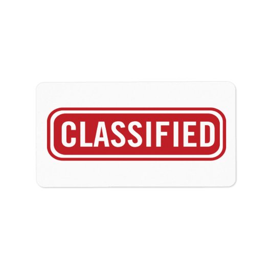 Classificatielabel Etiket (Voorkant)