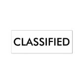 CLASSIFIED stempel, 1 "x2½" met zwart inktpad Rubberstempel (Gestempeld)