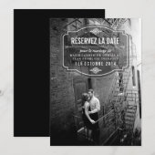 Classique et Élégante Réservez la Date Save The Date (Voorkant / Achterkant)