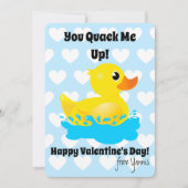 Classmates Cute "You Quack Me Up!" Rubber Duck Feestdagenkaart (Voorkant)