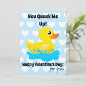 Classmates Cute "You Quack Me Up!" Rubber Duck Feestdagenkaart (Staand voorkant)