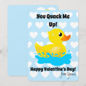 Classmates Cute "You Quack Me Up!" Rubber Duck Feestdagenkaart (Voorkant / Achterkant)