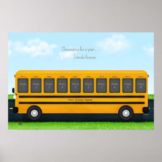 Classmates for a Year Friends Forever Custom Photo Poster (Voorkant)