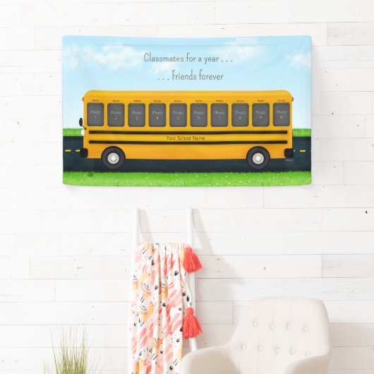 Classmates for a Year Friends Forever Custom Photo Spandoek (Insitu)