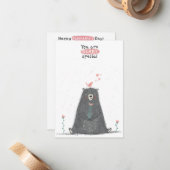 Classroom Beary Special Valentijnsdag Notitiekaartje (Voorkant / Achterkant in situ)