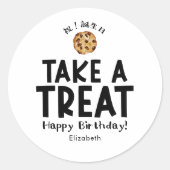 Classroom Birthday Treat Cookie Packaging Ronde Sticker (Voorkant)