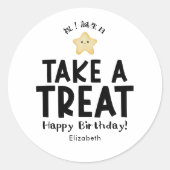 Classroom Birthday Treat Kawaii Star Simple Ronde Sticker (Voorkant)