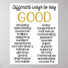 Classroom Decor, Classroom Quote, MANIEREN om goed Poster