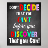 Classroom Decor, Classroom Quottes, Inspirerend Poster (Voorkant)