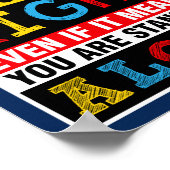 Classroom Decor Teacher Gift Motivatie Quote Poster (Hoek)