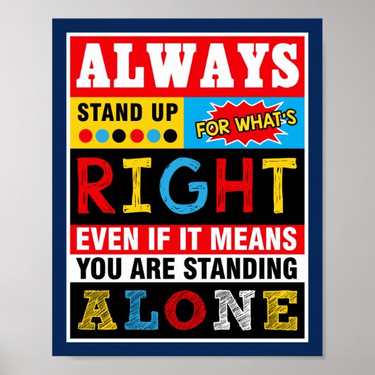 Classroom Decor Teacher Gift Motivatie Quote Poster (Voorkant)