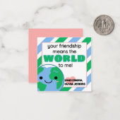 Classroom Earth World-Valentijnsdag Notitiekaartje (Voorkant / Achterkant in situ)