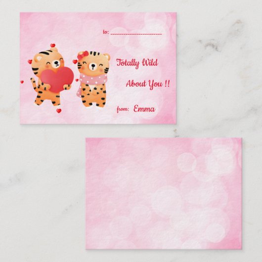Classroom Funny Wild over je Valentijn Notitiekaartje (Voorkant / Achterkant)