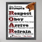 Classroom Guidelines/Rules Poster (Voorkant)