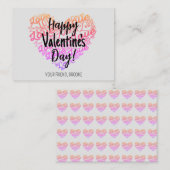 Classroom Happy Valentijn's Day Love Notitiekaartje (Voorkant / Achterkant)