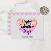 Classroom Happy Valentijn's Day Love Notitiekaartje (Voorkant / Achterkant in situ)