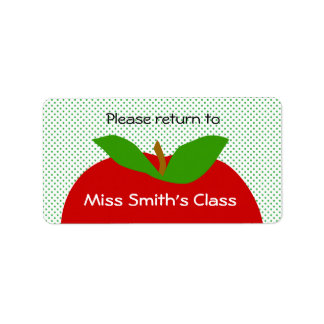 Classroom Label gelieve terug te keren - appels