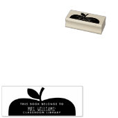 Classroom Library Apple Silhouette van leraar Rubberstempel (Gestempeld)