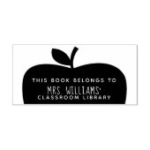 Classroom Library Apple Silhouette van leraar Rubberstempel (Afrduk)