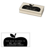 Classroom Library Apple Silhouette van leraar Rubberstempel (Gestempeld)