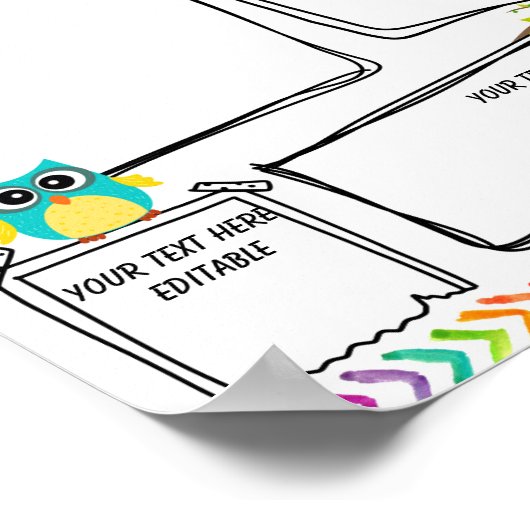 Classroom Nieuwsbrief bewerkbare Sjabloon Poster (Hoek)