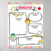 Classroom Nieuwsbrief bewerkbare Sjabloon Poster (Voorkant)