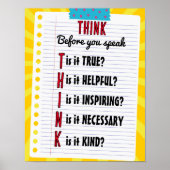 Classroom Poster Denk aan Poster Onderwijs (Voorkant)