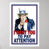 Classroom Poster: Ik wil dat je aandacht schenkt Poster (Voorkant)