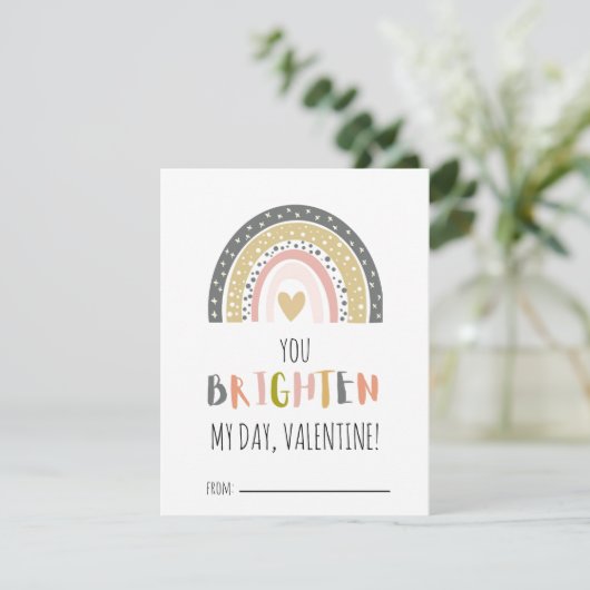 Classroom Rainbow Valentijnsdag Kaarten voor kinde (Staand voorkant)