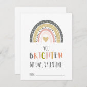 Classroom Rainbow Valentijnsdag Kaarten voor kinde (Voorkant / Achterkant)