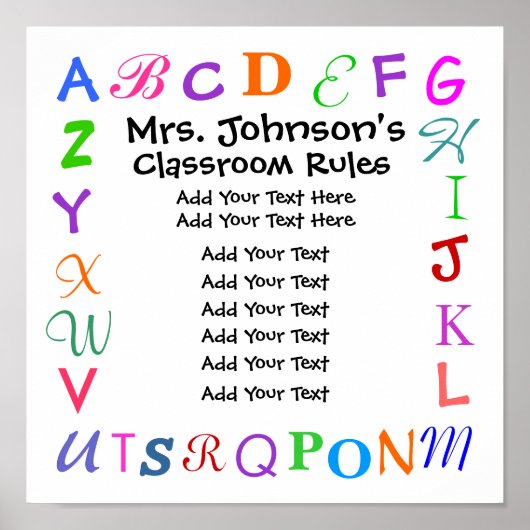 Classroom-regels door SRF Poster (Voorkant)