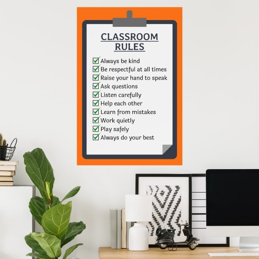 Classroom-regels Poster (Thuiskantoor)