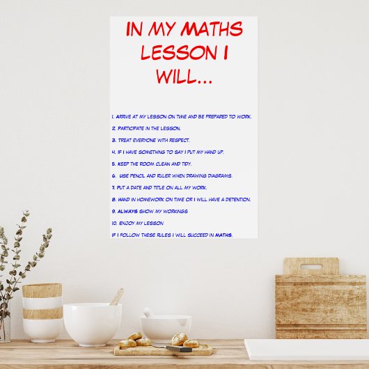 Classroom-regels Poster (Keuken)