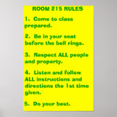 Classroom-regels Poster (Voorkant)
