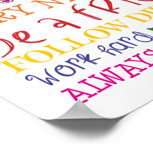 Classroom-regels Poster (Hoek)