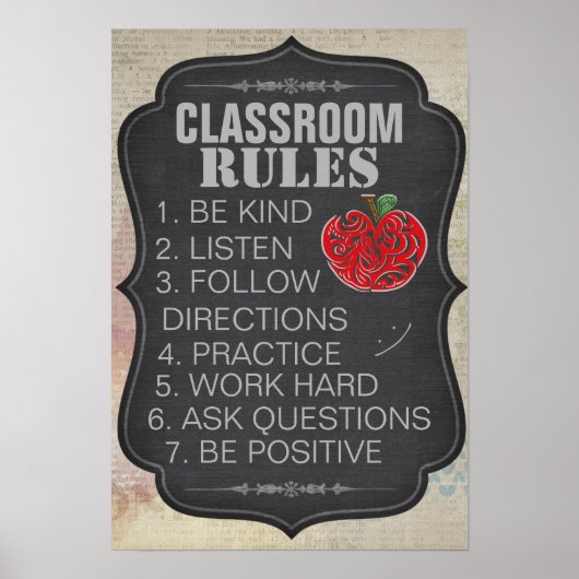 Classroom-regels Poster (Voorkant)