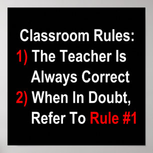 Classroom Rules (donker) Poster
